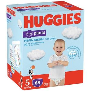 Scutece Huggies Pants Box Boys, Nr 5, 12 - 17 Kg, 68 buc imagine