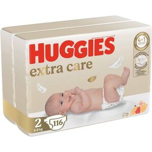 Scutece Huggies, Extra Care Jumbo, Nr 2, 3-6 kg, 116 buc imagine