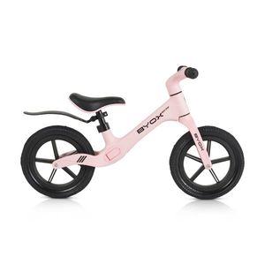 Bicicleta fara pedale Byox 12 inch cu stepper picioare lateral pliabil Next Step Pink imagine