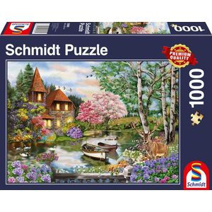 Puzzle 1000 piese - House on the Lake | Schmidt imagine