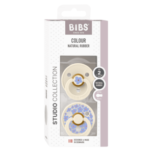 BIBS - Suzeta Colour Latex, tetina rotunda, 6 luni +-Ivory imagine