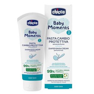 Crema reparatoare Chicco Baby Moments impotriva iritatiilor de la scutec, panthenol si oxid de zinc 15%, 0luni+ imagine