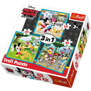 Puzzle 3in1 - Mickey Mouse si prietenii | Trefl imagine