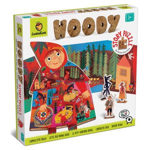 Puzzle 24 piese - Woody Story Puzzle - Scufita Rosie | Ludattica imagine