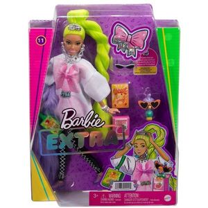 Papusa Barbie Extra, cu par verde neon | Mattel imagine