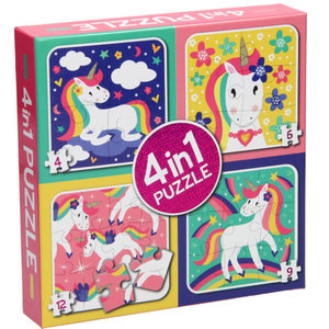 Puzzle 4 in 1 - Unicorn | Wins Holland imagine