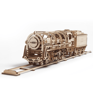 Puzzle 3D - Locomotiva cu vagon | Ugears imagine