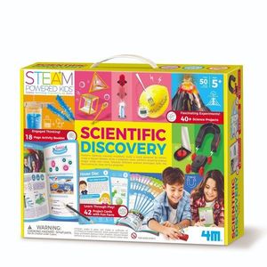 Kit stiintific cu 42 experimente STEAM Kids, 4M, Descoperiri stiintiice, Vol 1 imagine