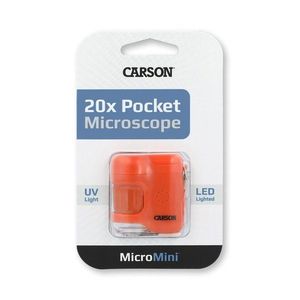 Microscop portabil cu breloc, marire 20x, Carson, MicroMini, Orange imagine