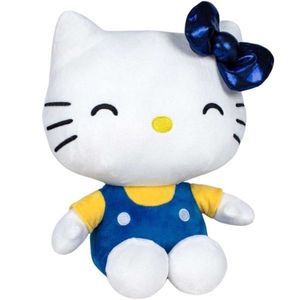 Jucarie de plus, Play by Play, Hello Kitty cu salopeta albastra, Editie Aniversara, 22 cm imagine