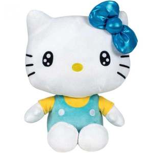 Jucarie de plus, Play by Play, Hello Kitty cu salopeta vernil, Editie Aniversara, 22 cm imagine