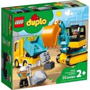 Lego Duplo Camion Si Excavator Pe Senile 10931 imagine