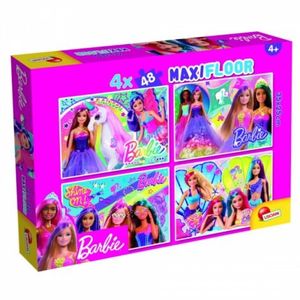 Puzzle de colorat maxi - barbie (4 x 48 de piese) imagine