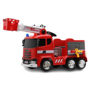 Masinuta de pompieri electrica pentru copii, Kinderauto B911, 140W, 12V-10Ah, bluetooth, rosie imagine