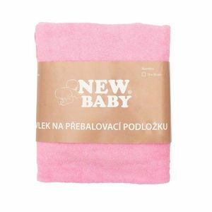 Husa New Baby universala pentru saltea de infasat din bumbac terry 50x70 cm pink imagine