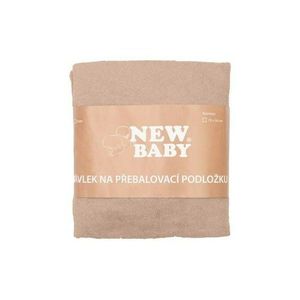 Husa New Baby pentru saltea de infasat 50x70 cm cu banda elastica bumbac terry beige imagine