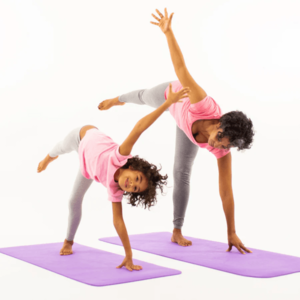 Set Yoga mama-copil saltele asortate si carduri incluse Cloud mov imagine