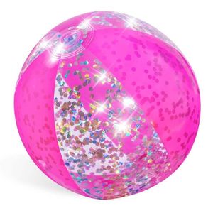 Minge gonflabila pentru plaja Bestway 41 cm cu sclipici Glitter Roz imagine