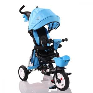 Tricicleta pliabila cu maner parental si sezut reversibil Byox Flexy Lux Blue imagine