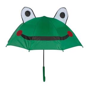 Umbrela pentru copii, Piksel, cu motiv 3D, broasca, verde, diametru 70 cm imagine