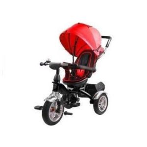 Tricicleta cu pedale pentru copii, cu scaun rotativ si copertina rosie, LeanToys, 7671 imagine