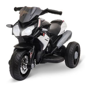 HOMCOM Motocicletă Electrică pentru Copii 3-6 Ani, Max 25 kg, 6V, Viteză 3km/h, Design Sportiv, Negru | Aosom Romania imagine