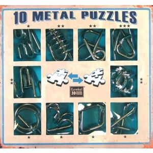 Set de 10 Puzzle-uri 3D - Metal - Blue | Eureka imagine
