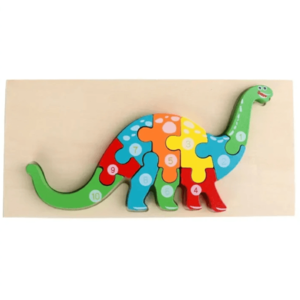 Puzzle din lemn - Dinozaur - 10 piese | 838 Toys Factory imagine