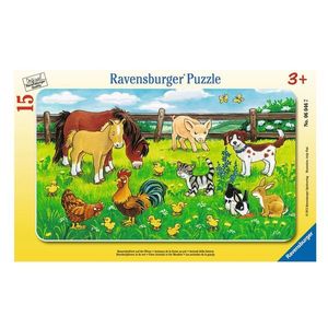 Puzzle - Animale pe pajiste, 15 piese | Ravensburger imagine