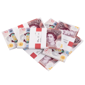 Bancnote 50 Lire Sterline - Replica pentru video, jocuri, tiktok | Big Screen Stacks imagine