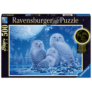 Puzzle 500 piese - Glow in the dark - Owls | Ravensburger imagine