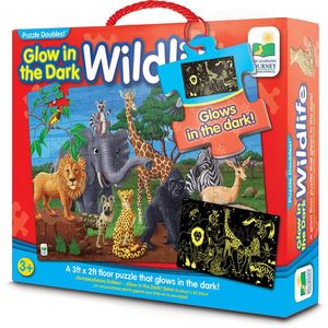 Puzzle - Glow in the dark - Animale salbatice | The Learning Journey imagine