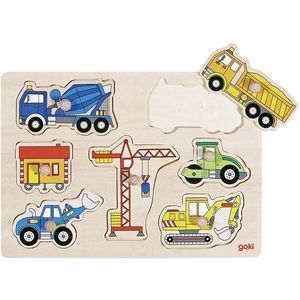 Puzzle - Vehicule de construcție - 7 piese | Goki imagine