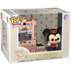 Figurina - Pop! Town - Walt Disney World 50th - Hollywood Tower Hotel and Mickey Mouse | Funko imagine