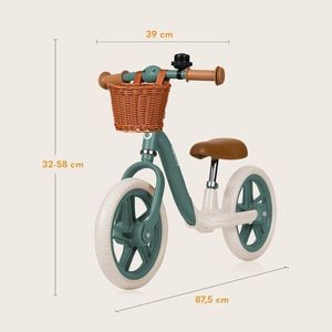 Bicicleta fara pedale Lionelo Alex Plus cu roti din spuma Eva 12 inch Green Forest imagine