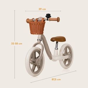 Bicicleta fara pedale Lionelo Alex Plus cu roti din spuma Eva 12 inch Beige Sand imagine