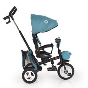 Tricicleta pliabila cu maner parental si sezut reversibil Byox Flexy Lux Turquoise imagine