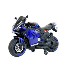 Motocicleta electrica, Kinderauto BDQ888 70W 12V cu roti moi, Bluetooth, culoare Albastru imagine