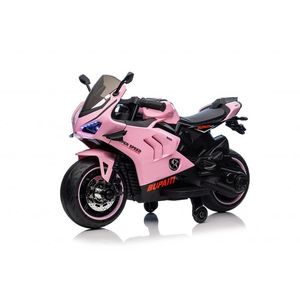 Motocicleta electrica pentru fetite, Kinderauto BDQ888 70W 12V cu roti moi, Bluetooth, culoare Roz imagine