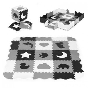 Salteluta de joaca Ecotoys tip puzzle cu pereti 25 elemente ECOEVA015 imagine