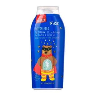 Sampon si Gel de Dus Natural pentru Copii cu Lamaie si Bergamota - Biobaza Kids Action Hero 2in1 Shampoo&Shower Gel, 250 ml imagine