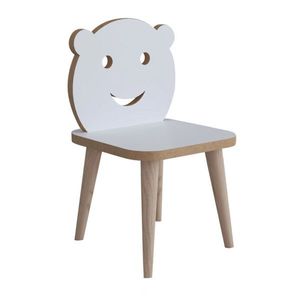 Scaun pentru copii Jerry, Pakoworld, 30x30x52 cm, lemn de fag/MDF, alb/natural imagine