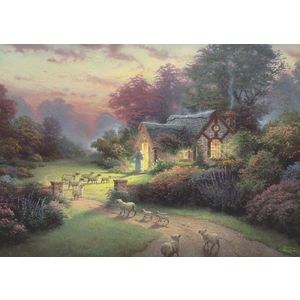 Puzzle 1000 de piese - Thomas Kinkade - The Good Shepherd‘s Cottage | Schmidt imagine