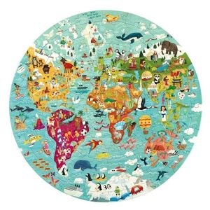 Puzzle 150 piese - Harta lumii | Boppi imagine