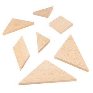 Joc educativ - Tangram cu piese din lemn | Deico Games imagine