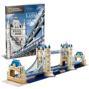 Puzzle 3D + Brosura - Tower Bridge - 120 piese | CubicFun imagine
