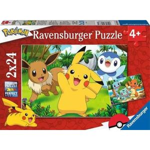 Puzzle 2 X 24 piese - Pokemon | Ravensburger imagine