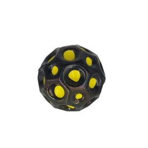 Minge saltareata, super space ball, multicolor, negru si galben, 7 cm imagine