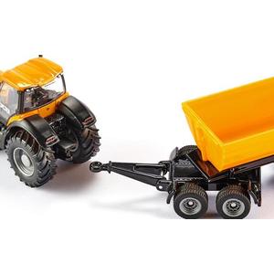 Jucarie - JCB Tractor with Dolly and Tipping Trailer | Siku imagine