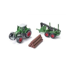 Jucarie - Tractor with forestry trailer | Siku imagine